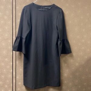 Zara Bell Sleeve Black Dress (M)